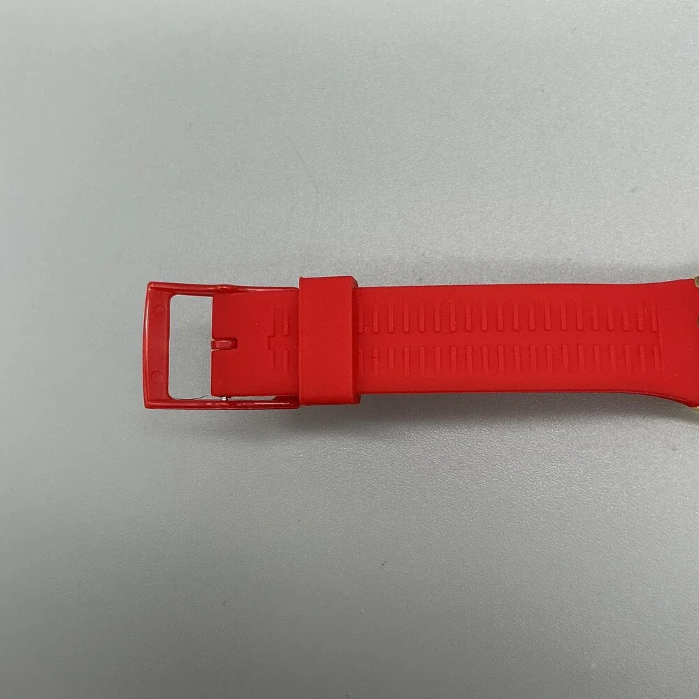 Swatch Lady Infusion Womens Watch 34mm White Dial Red Strap Swiss New Battery